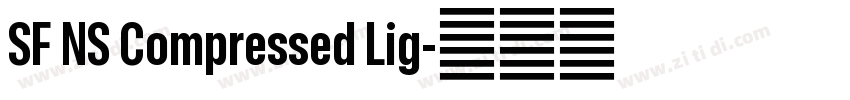 SF NS Compressed Lig字体转换